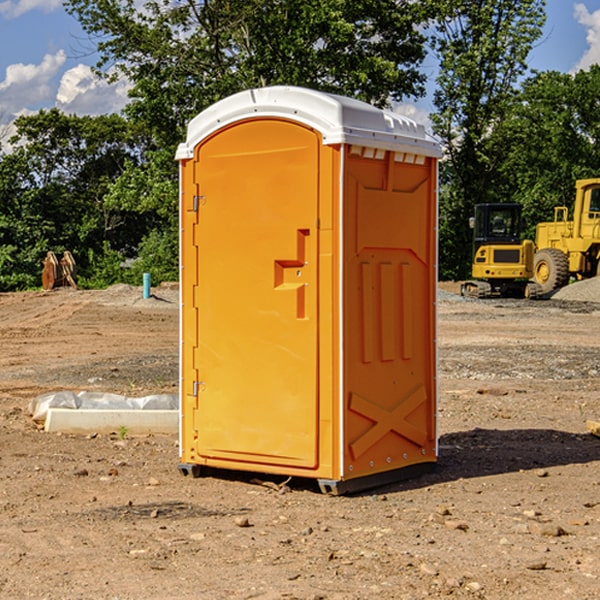 how often are the porta potties cleaned and serviced during a rental period in Yeager OK